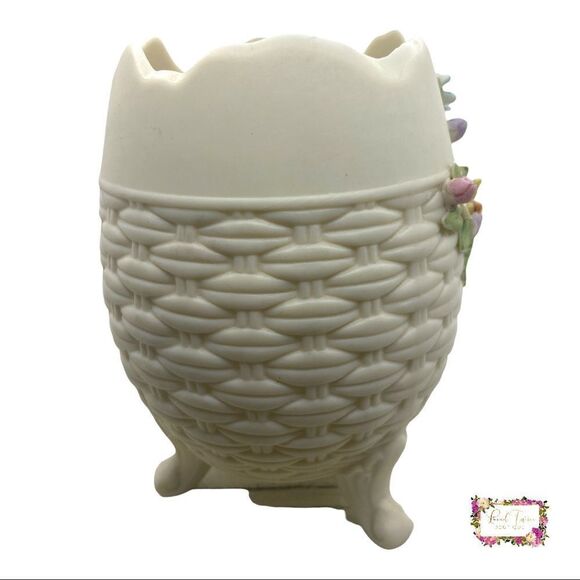 Vintage LEFTON China Floral Egg Vase Hand Painted Collectible - Picture 5 of 14